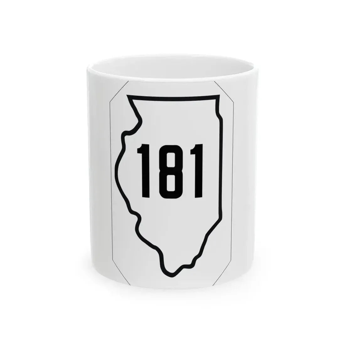 Illinois 181 1926 (Illinois) (Road Sign) White Coffee Mug 11oz - Go Mug Yourself