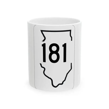 Illinois 181 1950 (Illinois) (Road Sign) White Coffee Mug 11oz - Go Mug Yourself