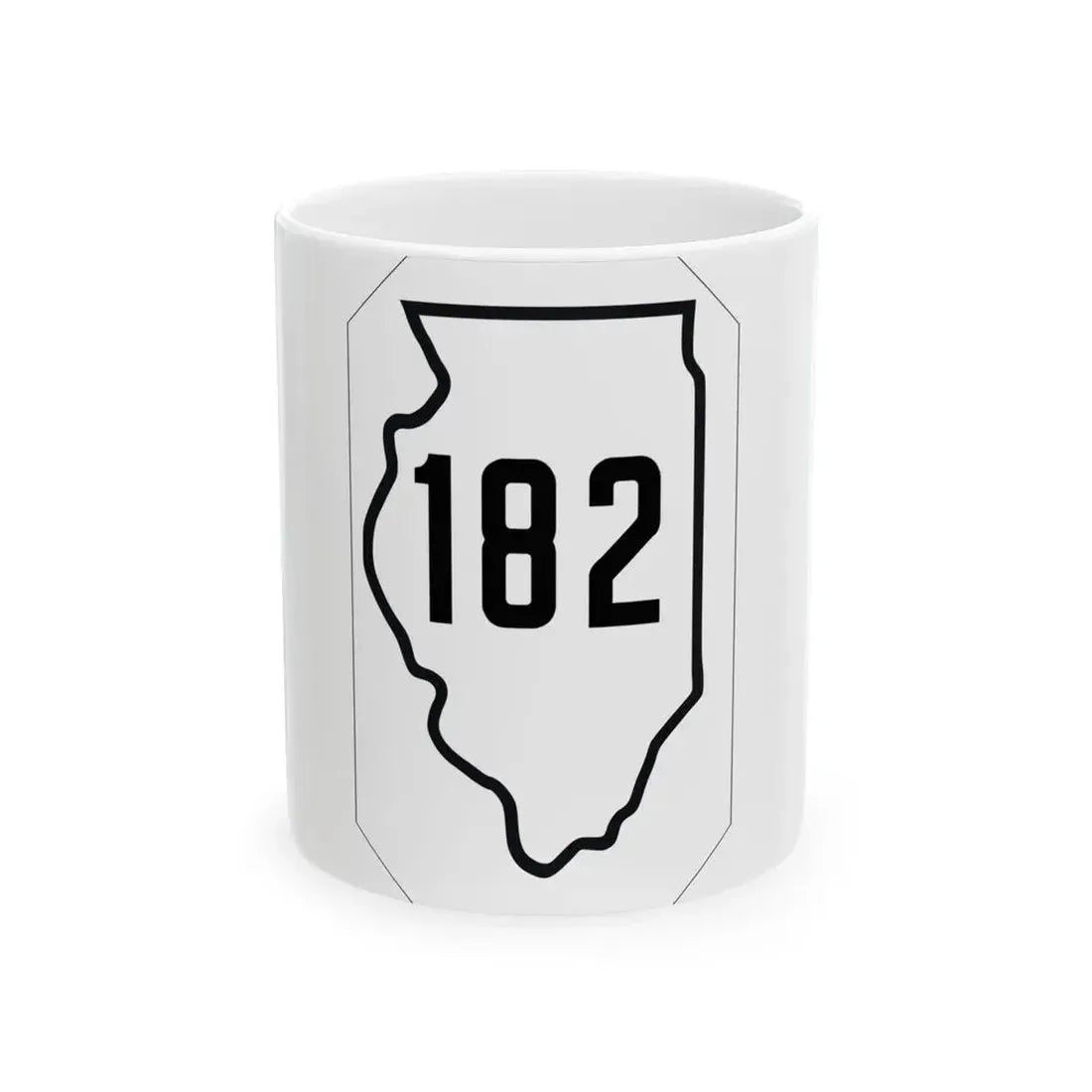 Illinois 182 1926 (Illinois) (Road Sign) White Coffee Mug 11oz - Go Mug Yourself