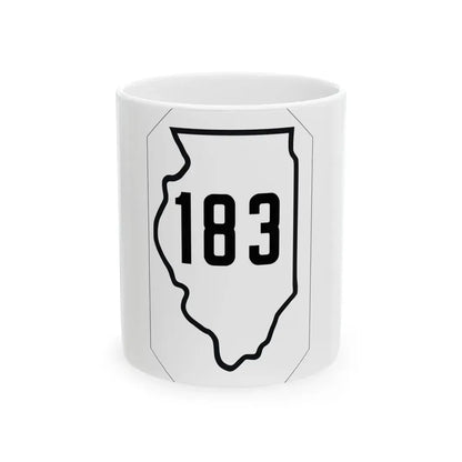 Illinois 183 1926 (Illinois) (Road Sign) White Coffee Mug 11oz - Go Mug Yourself