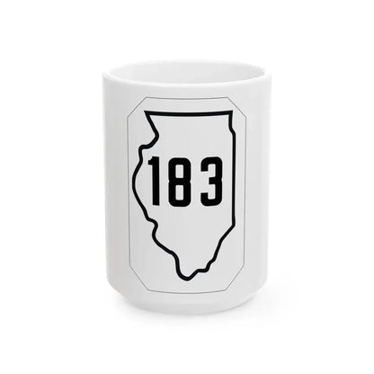 Illinois 183 1926 (Illinois) (Road Sign) White Coffee Mug 15oz - Go Mug Yourself