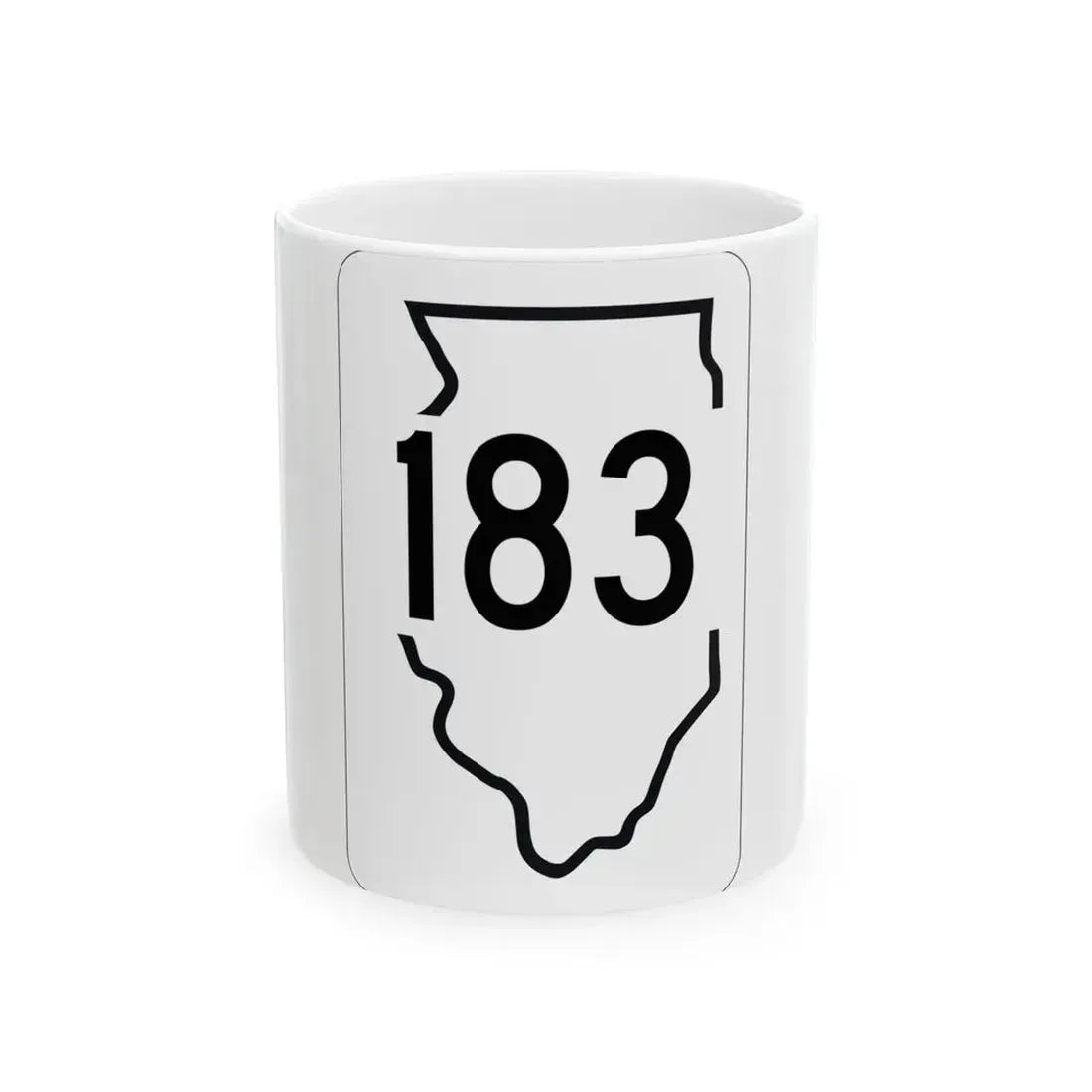 Illinois 183 1950 (Illinois) (Road Sign) White Coffee Mug 11oz - Go Mug Yourself
