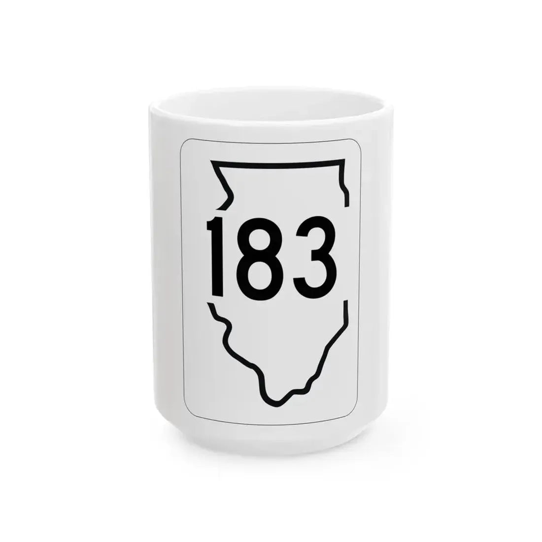 Illinois 183 1950 (Illinois) (Road Sign) White Coffee Mug 15oz - Go Mug Yourself