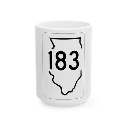 Illinois 183 1950 (Illinois) (Road Sign) White Coffee Mug 15oz - Go Mug Yourself