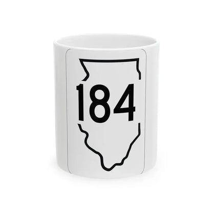 Illinois 184 1950 (Illinois) (Road Sign) White Coffee Mug 11oz - Go Mug Yourself