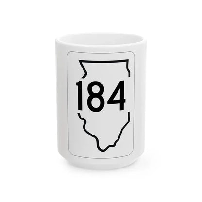 Illinois 184 1950 (Illinois) (Road Sign) White Coffee Mug 15oz - Go Mug Yourself
