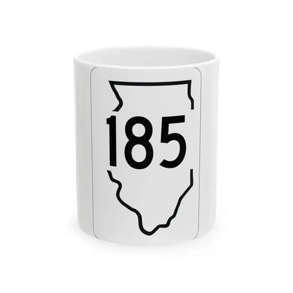Illinois 185 1950 (Illinois) (Road Sign) White Coffee Mug 11oz - Go Mug Yourself