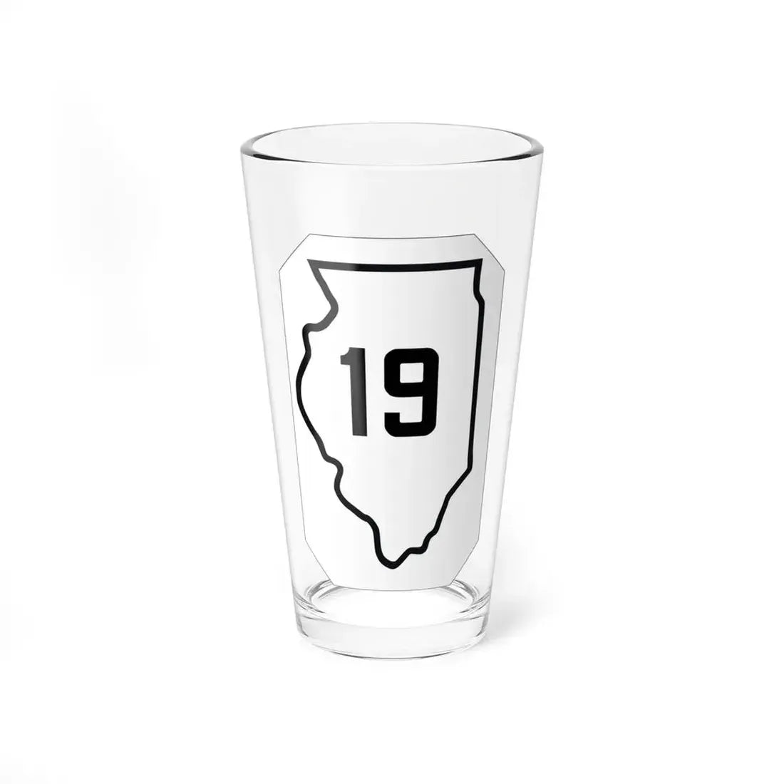 Illinois 19 1926 (Illinois) (Road Sign) Pint Glss 16oz 16oz - Go Mug Yourself