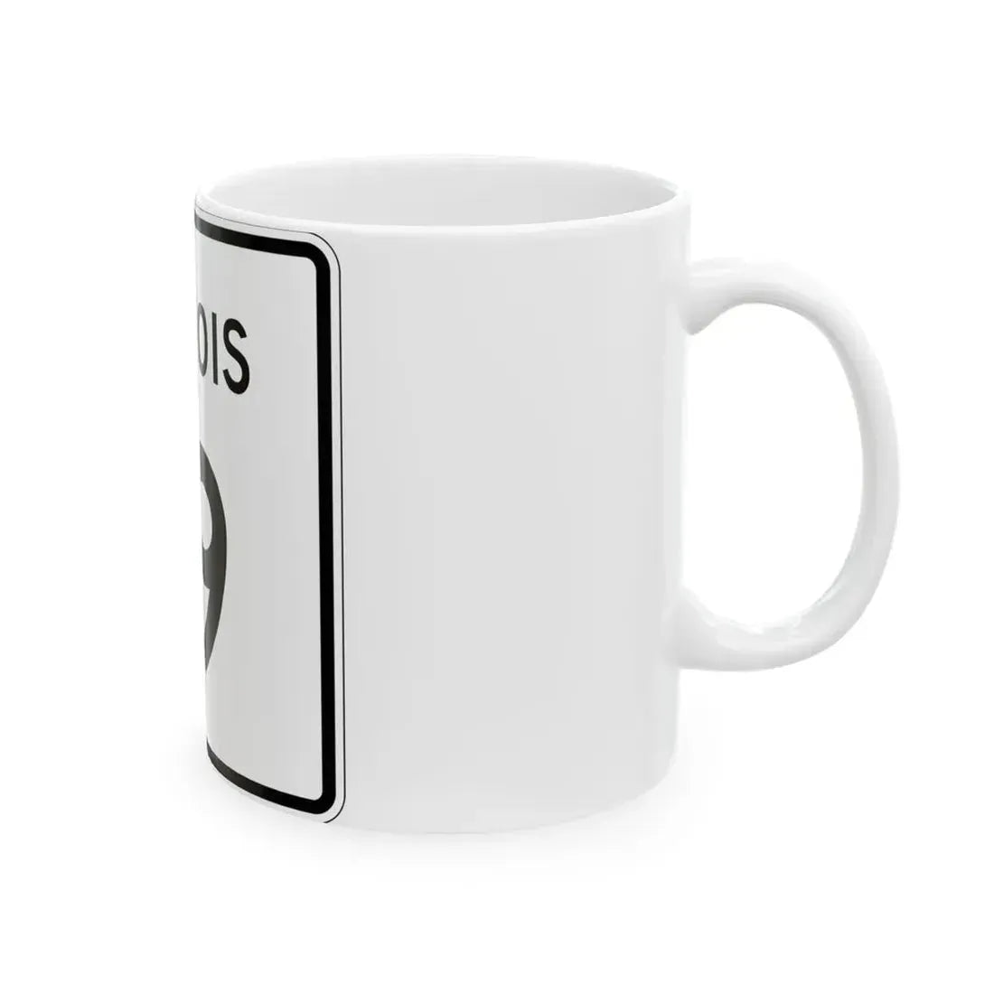 Illinois 19 (Illinois) (Road Sign) White Coffee Mug - Go Mug Yourself