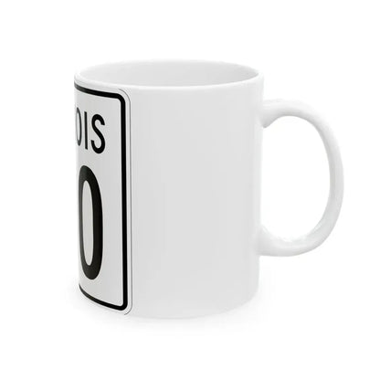 Illinois 190 1960 (Illinois) (Road Sign) White Coffee Mug - Go Mug Yourself