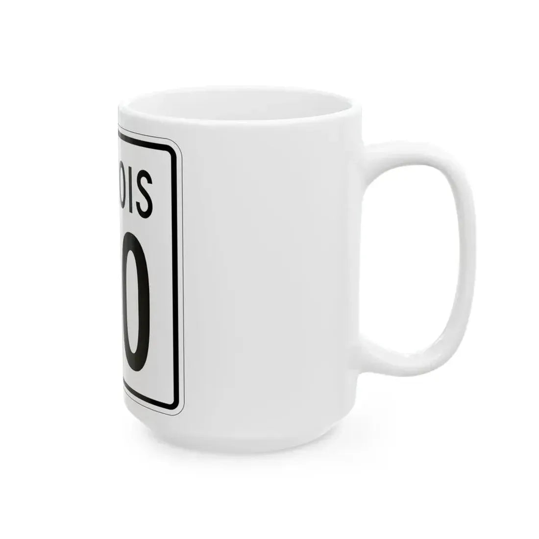 Illinois 190 1960 (Illinois) (Road Sign) White Coffee Mug - Go Mug Yourself