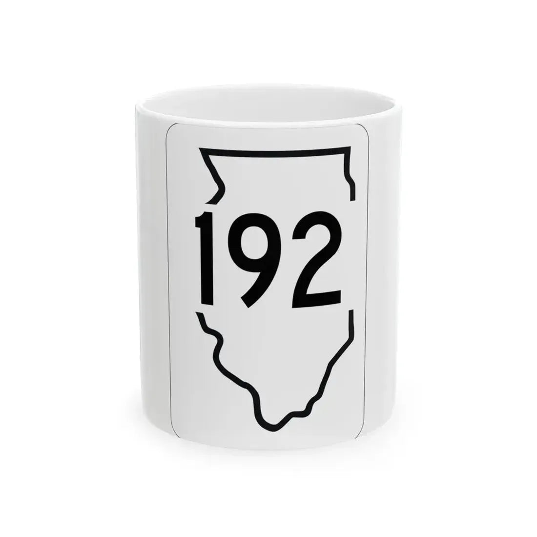 Illinois 192 1950 (Illinois) (Road Sign) White Coffee Mug 11oz - Go Mug Yourself