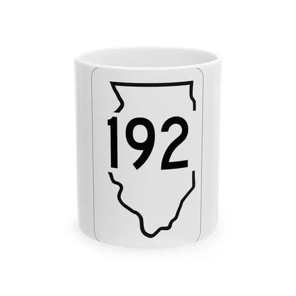Illinois 192 1950 (Illinois) (Road Sign) White Coffee Mug 11oz - Go Mug Yourself
