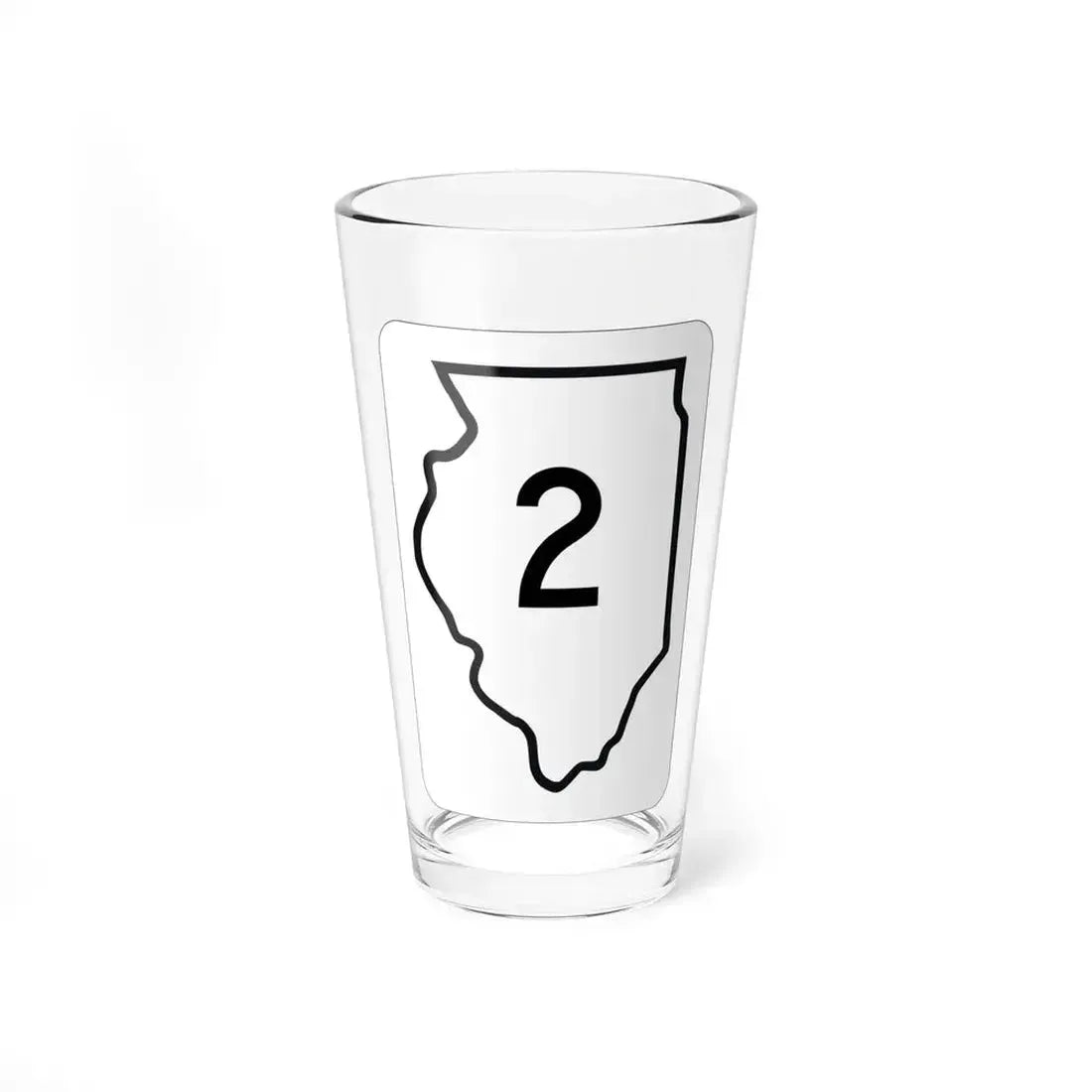 Illinois 2 1950 (Illinois) (Road Sign) Pint Glass 16oz 16oz - Go Mug Yourself