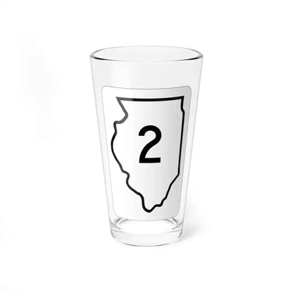 Illinois 2 1950 (Illinois) (Road Sign) Pint Glass 16oz 16oz - Go Mug Yourself