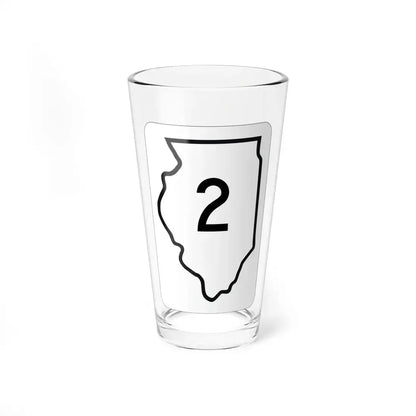 Illinois 2 1950 (Illinois) (Road Sign) Pint Glss 16oz 16oz - Go Mug Yourself