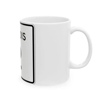 Illinois 2 (Illinois) (Road Sign) White Coffee Mug - Go Mug Yourself