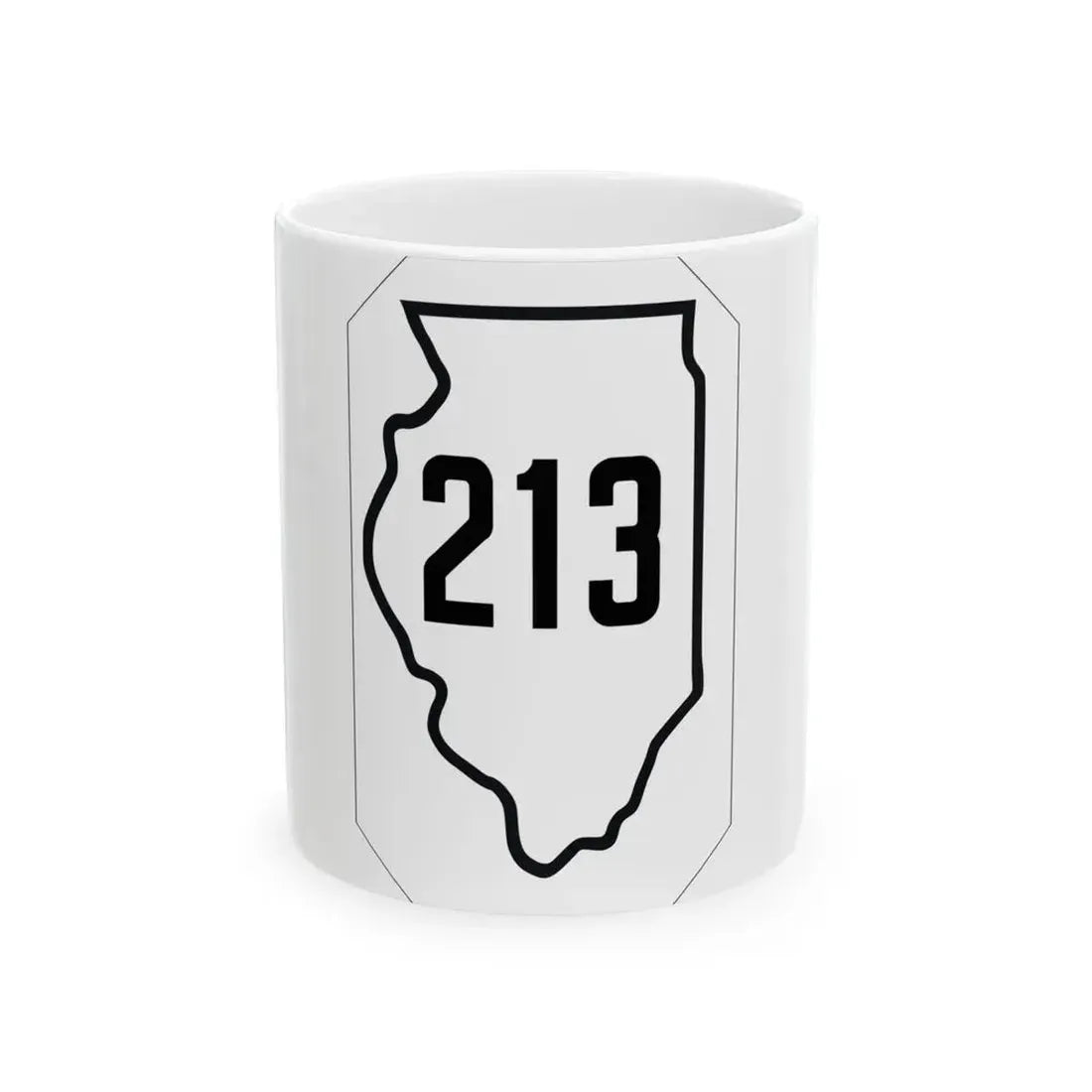 Illinois 213 1926 (Illinois) (Road Sign) White Coffee Mug 11oz - Go Mug Yourself