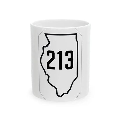 Illinois 213 1926 (Illinois) (Road Sign) White Coffee Mug 11oz - Go Mug Yourself