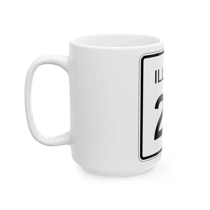 Illinois 22 (Illinois) (Road Sign) White Coffee Mug - Go Mug Yourself