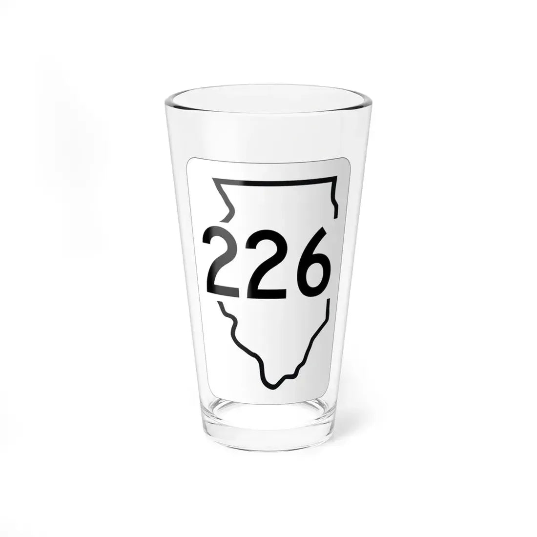 Illinois 226 1950 (Illinois) (Road Sign) Pint Glss 16oz 16oz - Go Mug Yourself