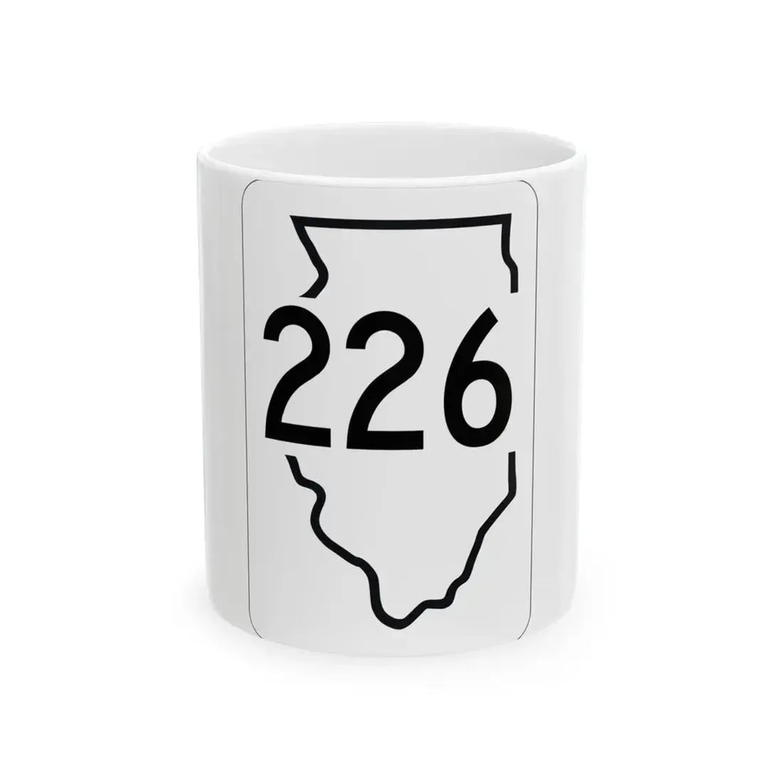 Illinois 226 1950 (Illinois) (Road Sign) White Coffee Mug 11oz - Go Mug Yourself