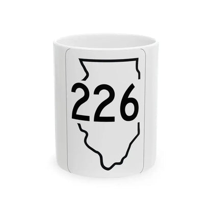 Illinois 226 1950 (Illinois) (Road Sign) White Coffee Mug 11oz - Go Mug Yourself
