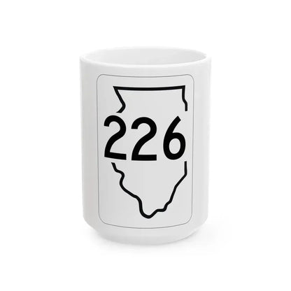 Illinois 226 1950 (Illinois) (Road Sign) White Coffee Mug 15oz - Go Mug Yourself