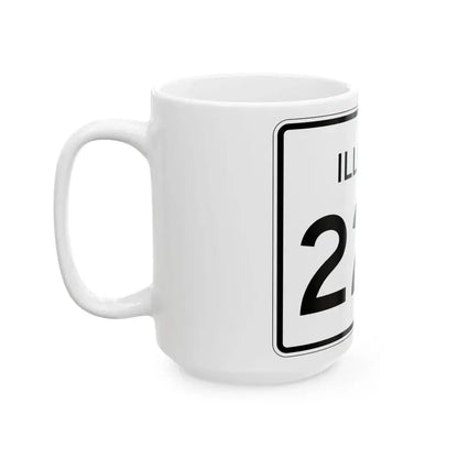 Illinois 22A (Illinois) (Road Sign) White Coffee Mug - Go Mug Yourself