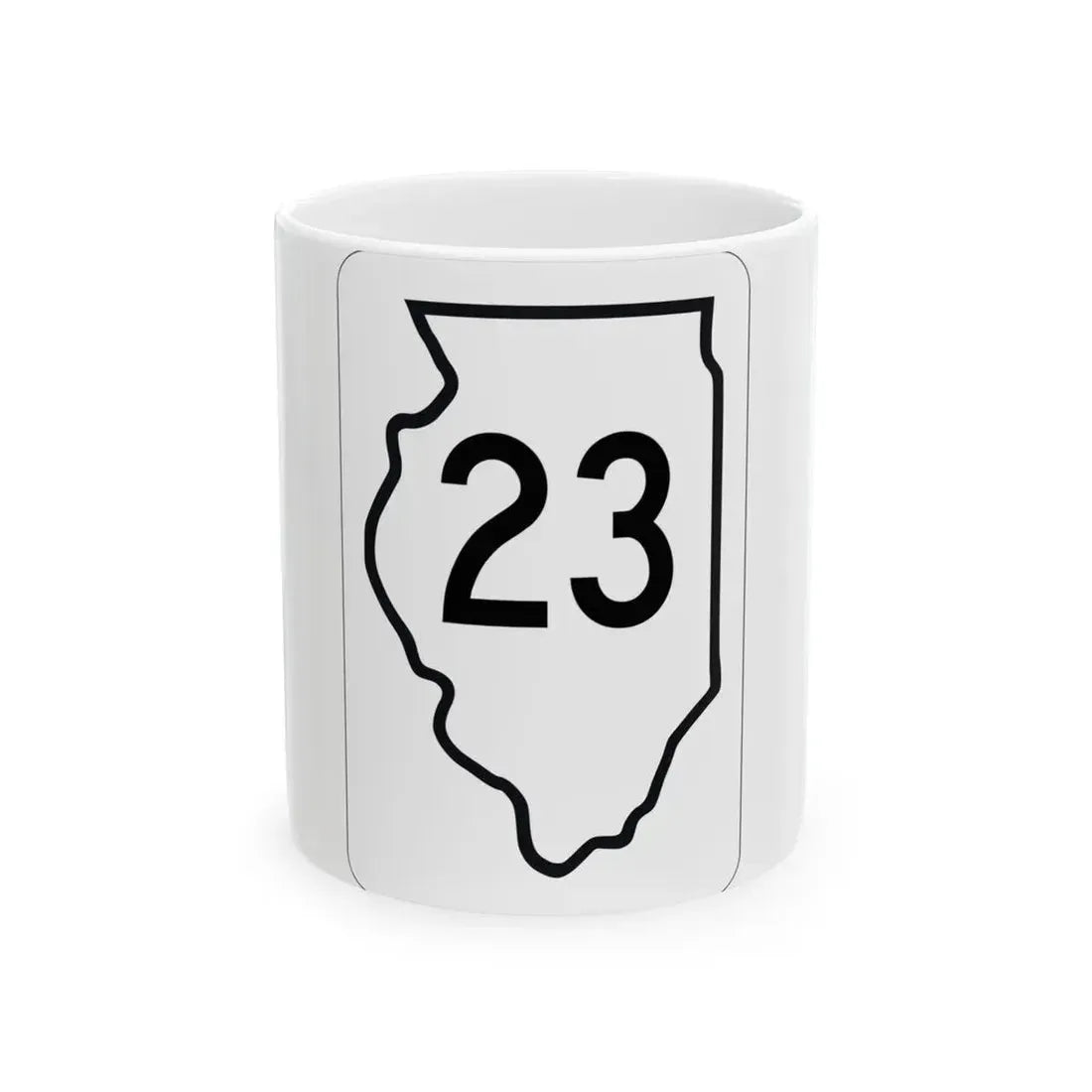 Illinois 23 1950 (Illinois) (Road Sign) White Coffee Mug 11oz - Go Mug Yourself