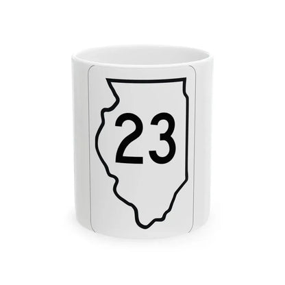 Illinois 23 1950 (Illinois) (Road Sign) White Coffee Mug 11oz - Go Mug Yourself