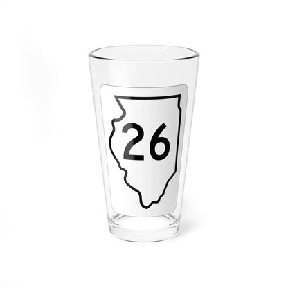 Illinois 26 1950 (Illinois) (Road Sign) Pint Glss 16oz 16oz - Go Mug Yourself