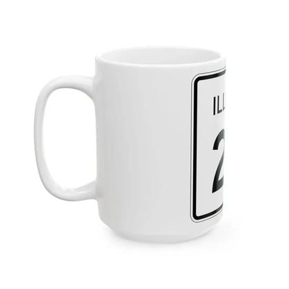 Illinois 26 (Illinois) (Road Sign) White Coffee Mug - Go Mug Yourself