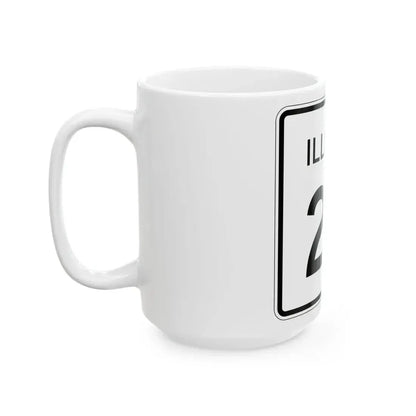 Illinois 27 (Illinois) (Road Sign) White Coffee Mug - Go Mug Yourself
