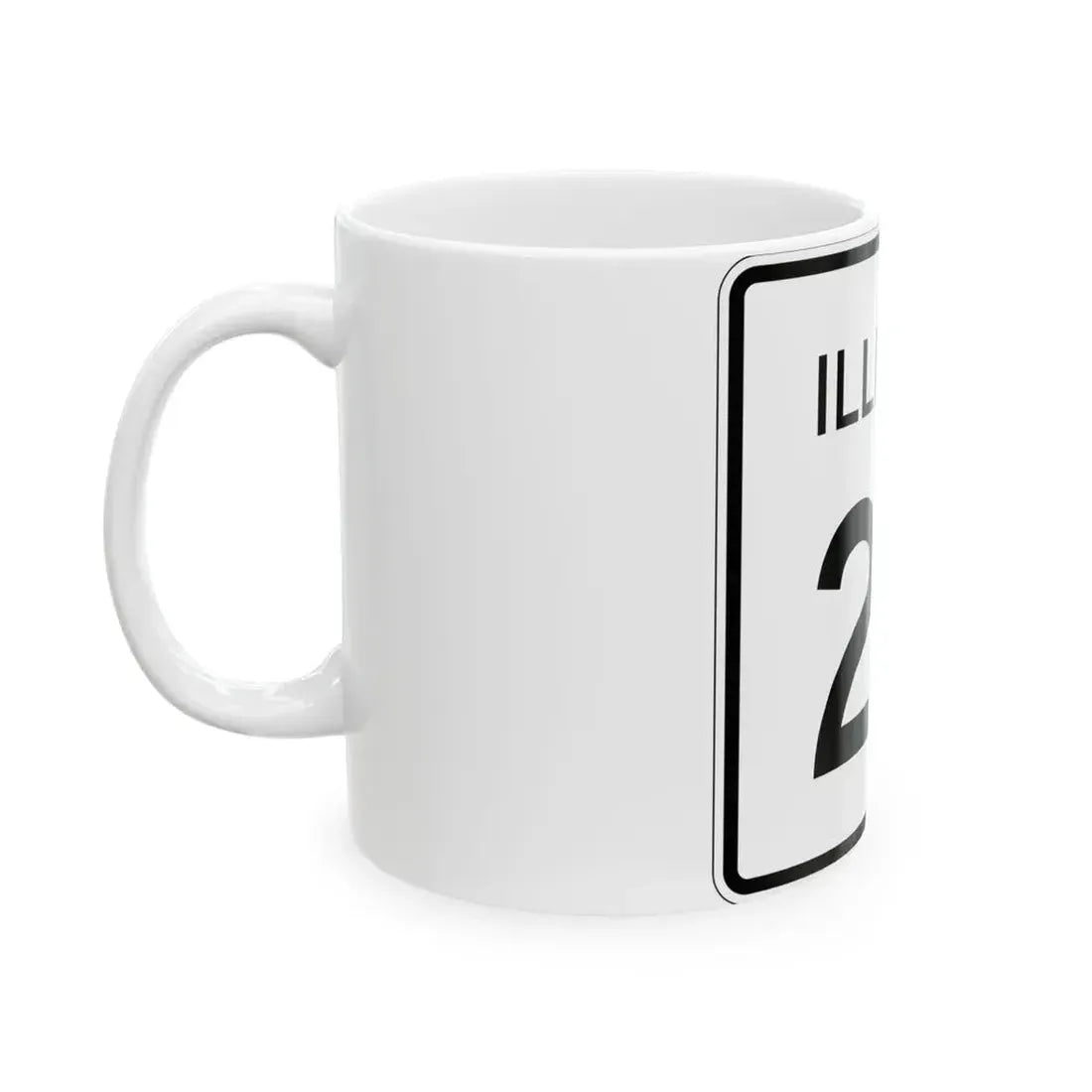 Illinois 27 (Illinois) (Road Sign) White Coffee Mug - Go Mug Yourself