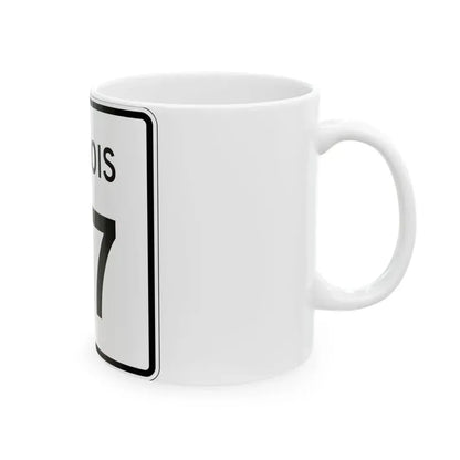 Illinois 27 (Illinois) (Road Sign) White Coffee Mug - Go Mug Yourself
