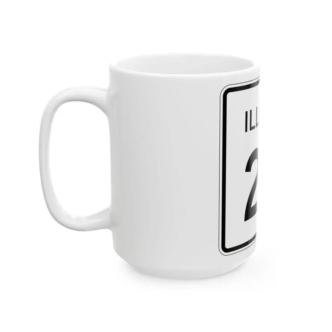 Illinois 27 (Illinois) (Road Sign) White Coffee Mug - Go Mug Yourself