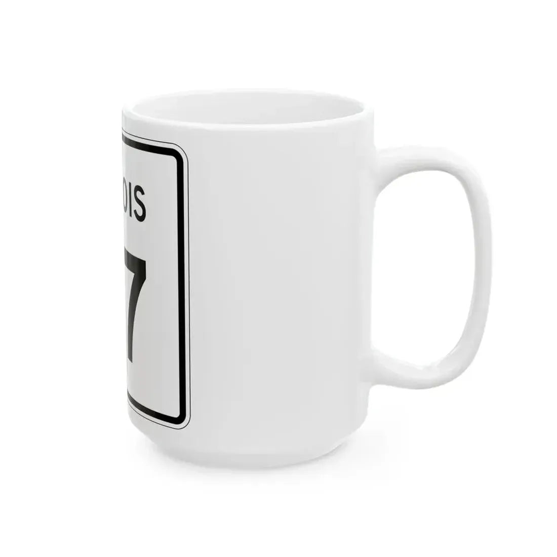 Illinois 27 (Illinois) (Road Sign) White Coffee Mug - Go Mug Yourself