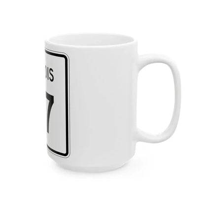 Illinois 27 (Illinois) (Road Sign) White Coffee Mug - Go Mug Yourself