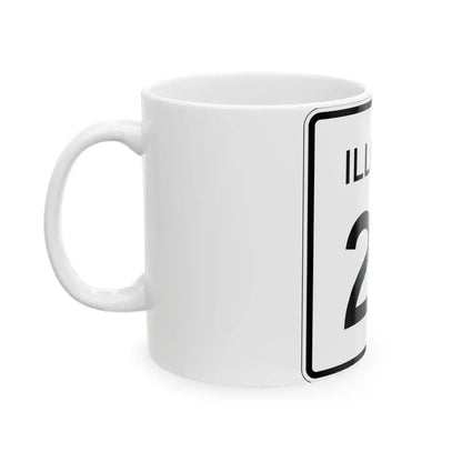 Illinois 27 (Illinois) (Road Sign) White Coffee Mug - Go Mug Yourself
