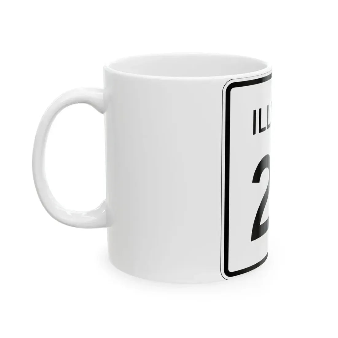 Illinois 29 (Illinois) (Road Sign) White Coffee Mug - Go Mug Yourself