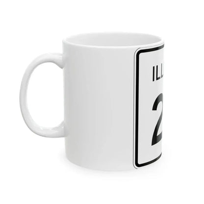 Illinois 29 (Illinois) (Road Sign) White Coffee Mug - Go Mug Yourself