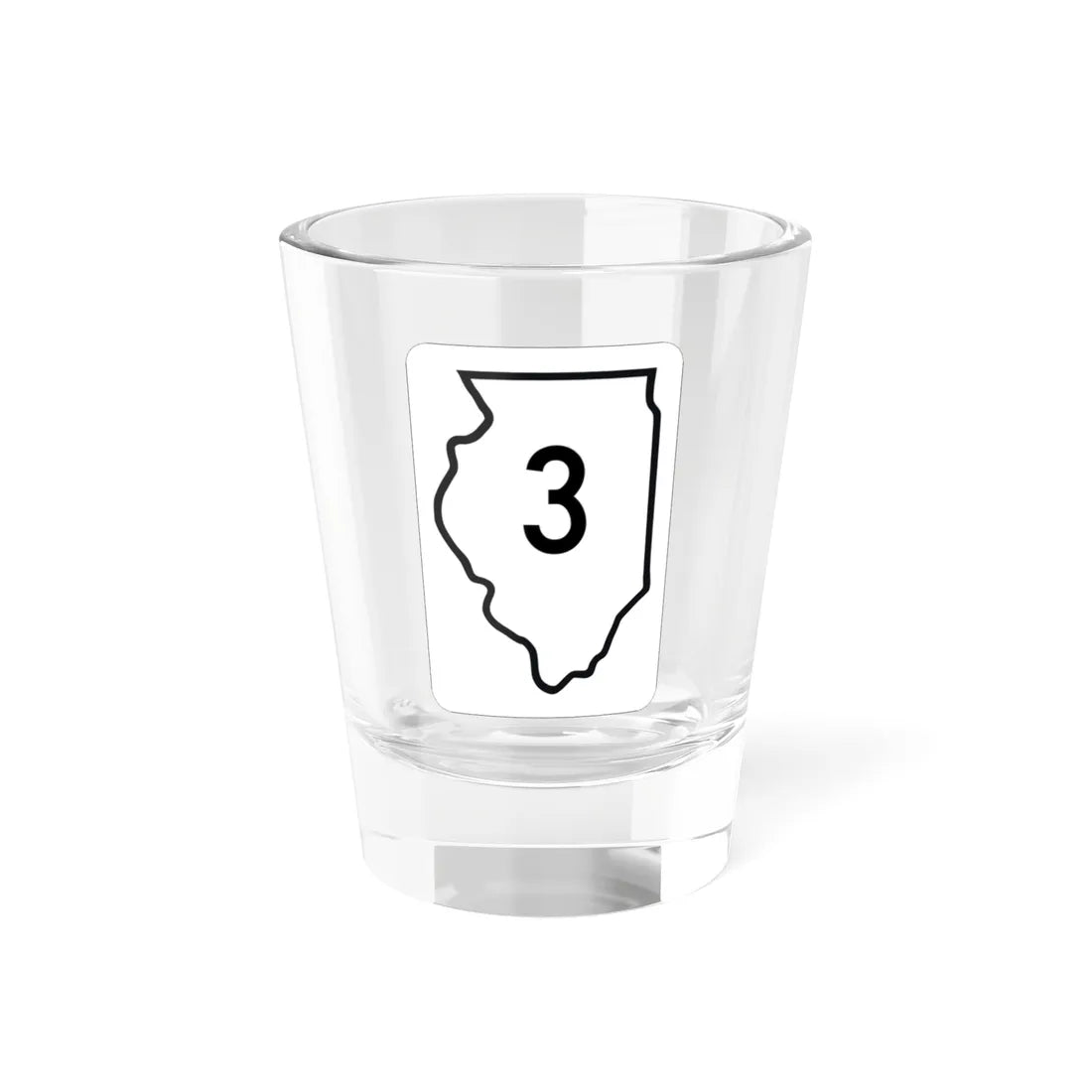 Illinois 3 1950 (Illinois) (Road Sign) Shot Glass 1.5oz 1.5oz - Go Mug Yourself
