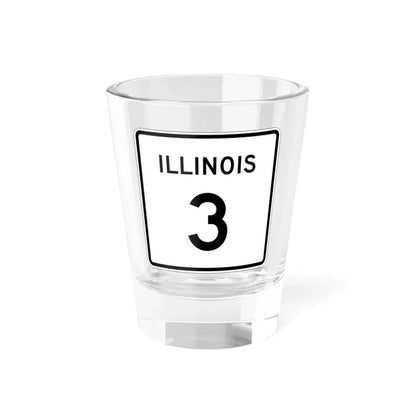 Illinois 3 (Illinois) (Road Sign) Shot Glass 1.5oz 1.5oz - Go Mug Yourself