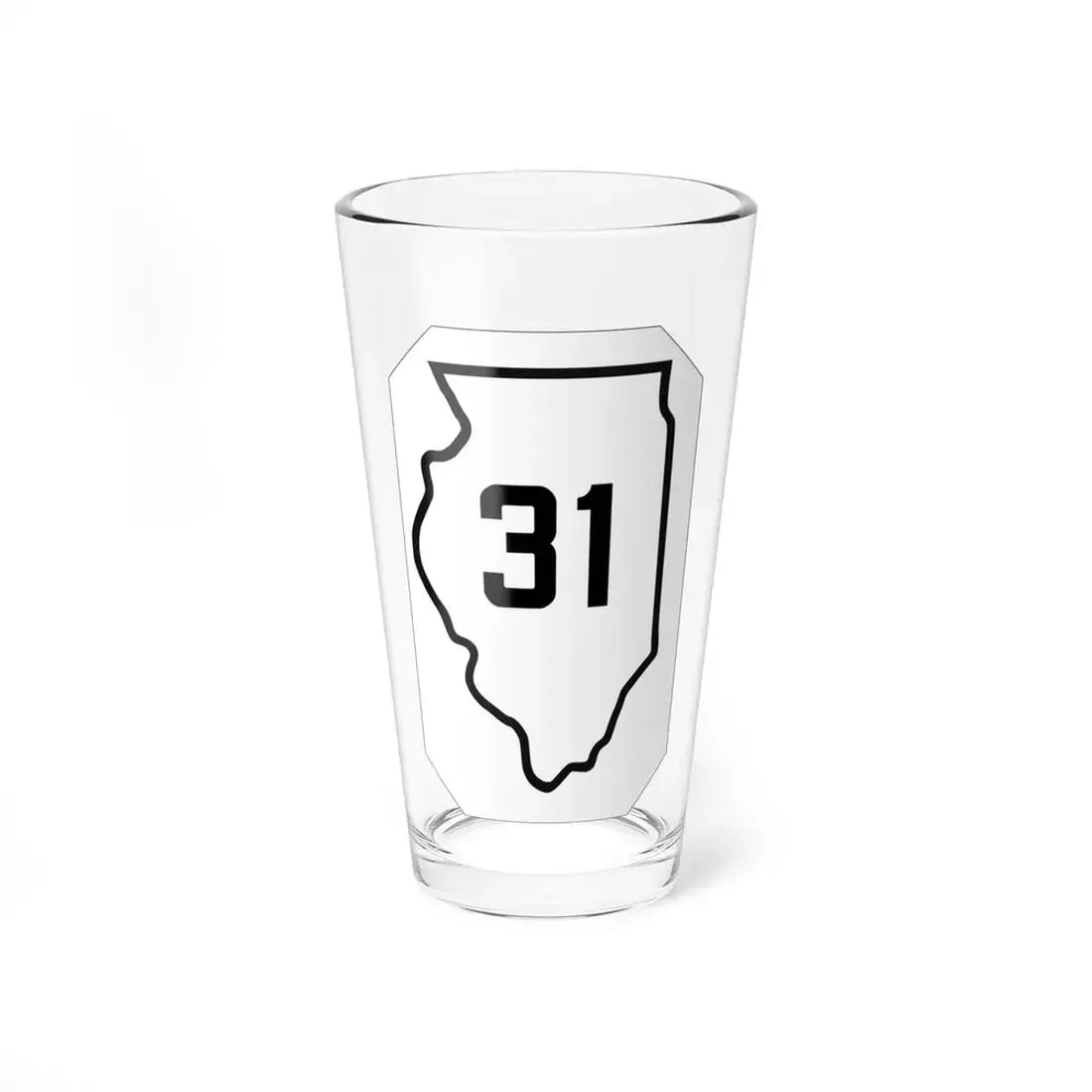 Illinois 31 1926 (Illinois) (Road Sign) Pint Glss 16oz 16oz - Go Mug Yourself