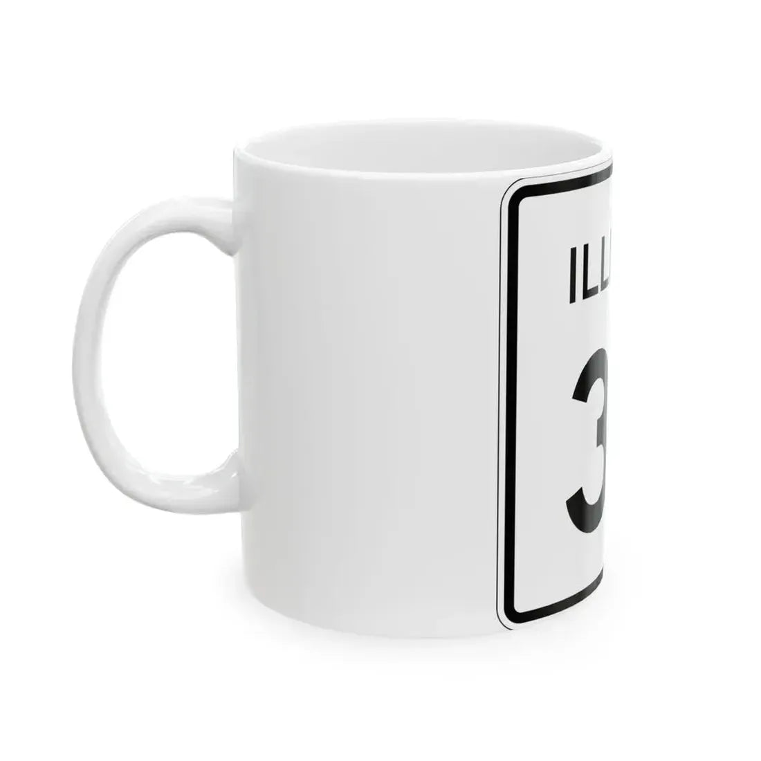 Illinois 32 (Illinois) (Road Sign) White Coffee Mug - Go Mug Yourself
