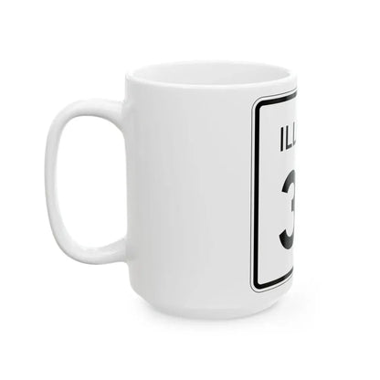 Illinois 32 (Illinois) (Road Sign) White Coffee Mug - Go Mug Yourself