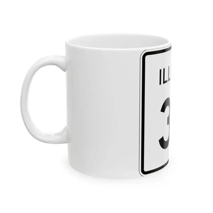 Illinois 33 (Illinois) (Road Sign) White Coffee Mug - Go Mug Yourself