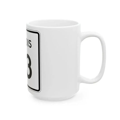 Illinois 33 (Illinois) (Road Sign) White Coffee Mug - Go Mug Yourself