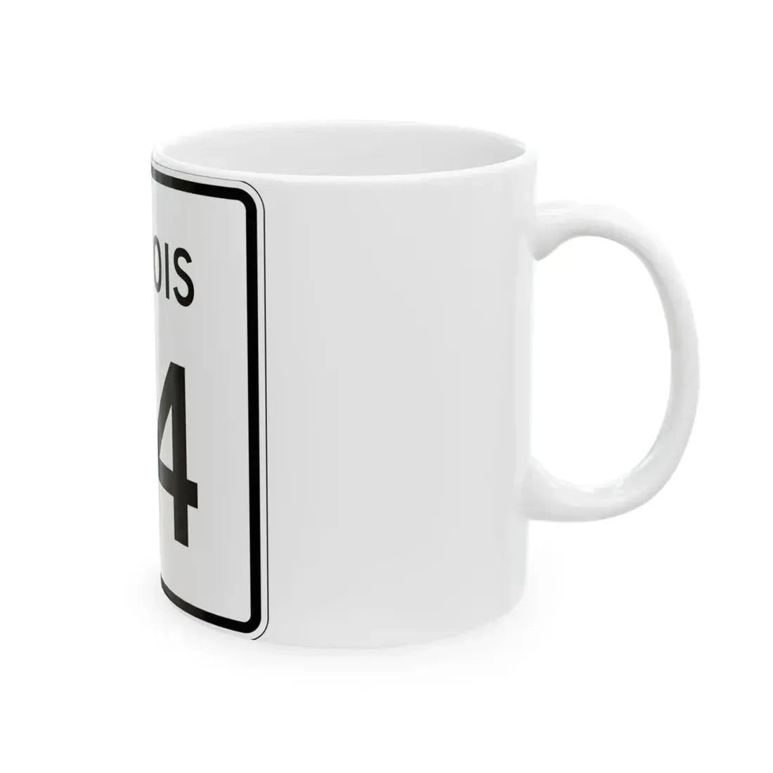 Illinois 34 (Illinois) (Road Sign) White Coffee Mug - Go Mug Yourself